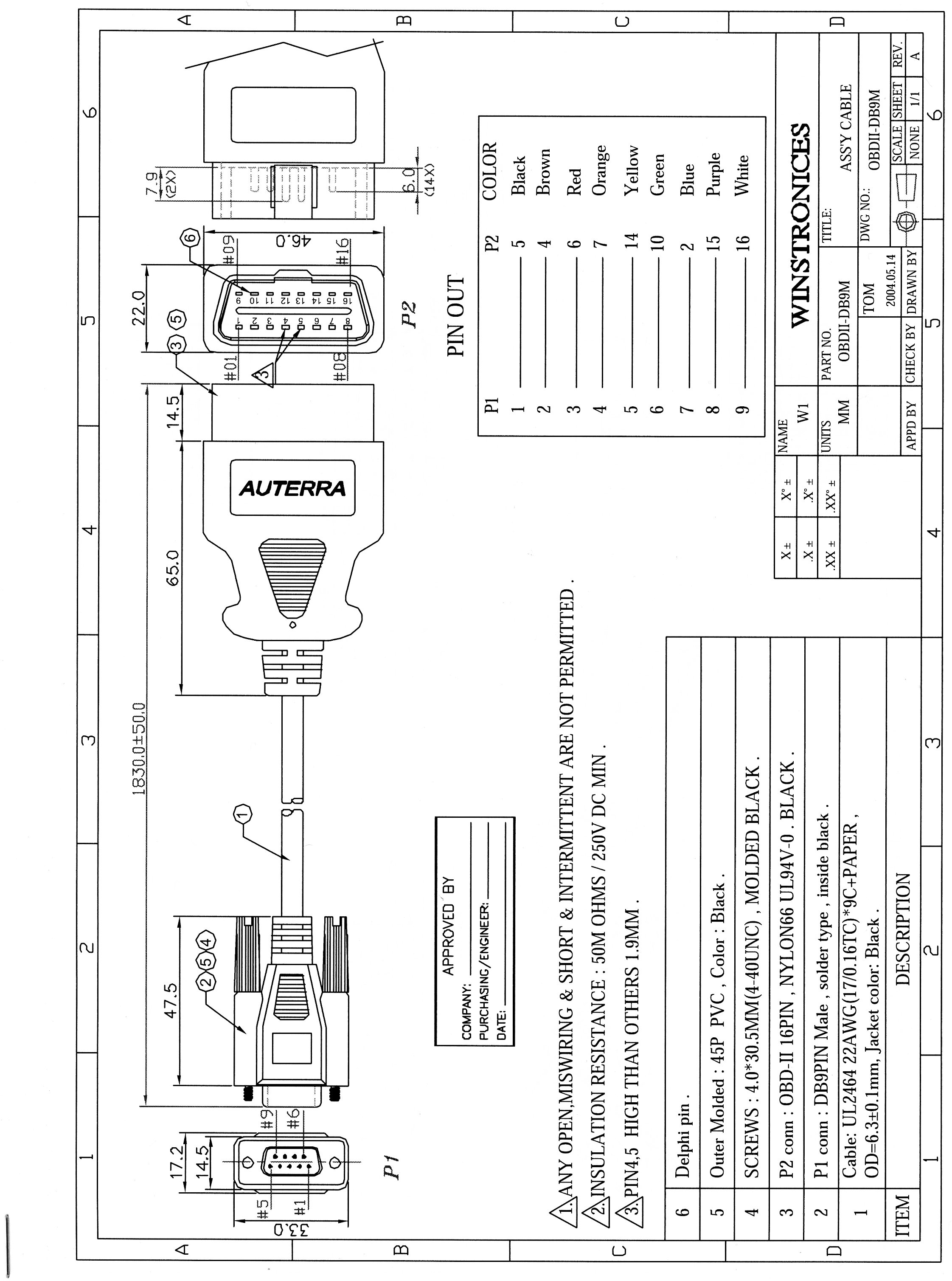 OBD II Cable