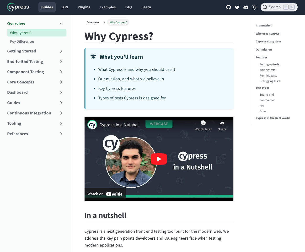 Cypress Documentation Preview