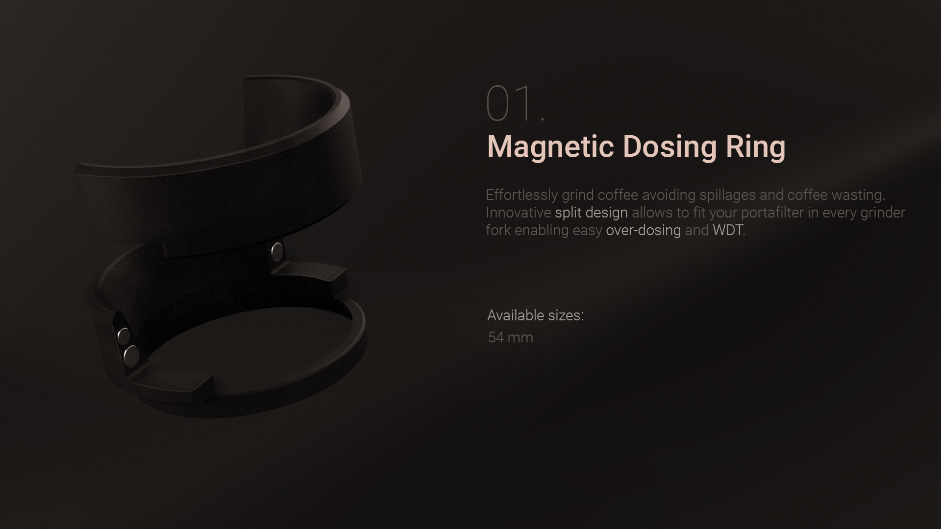 Breville/Sage Dosing Rings Magnetic split design illustration