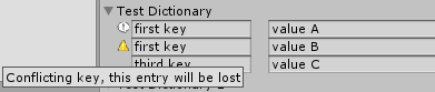 Conflicting keys screenshot