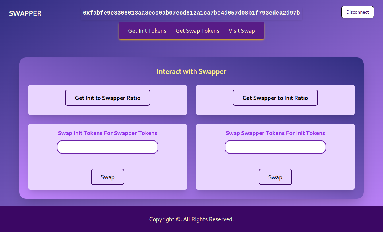 init token page