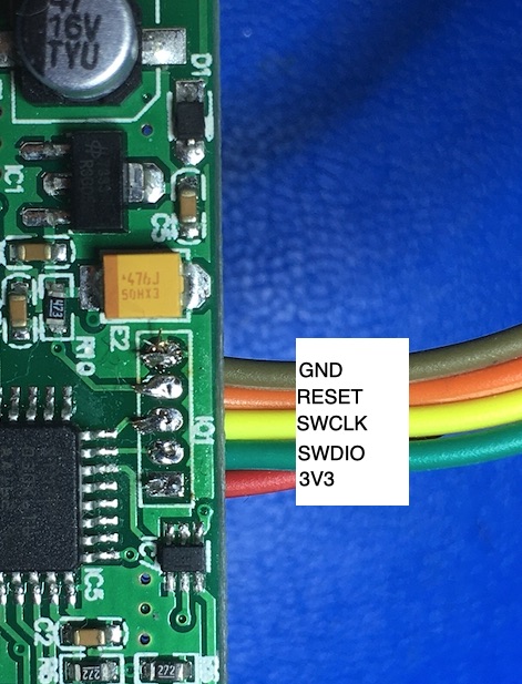 Fyrtur motor module SWD wiring