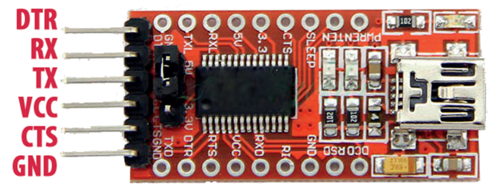 FTDI Adapter FT232RL Pinout