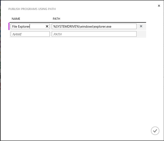 Publish the cmd.exe file.