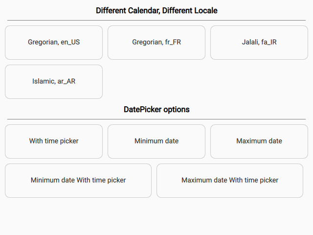 QDatePicker Demo 01 