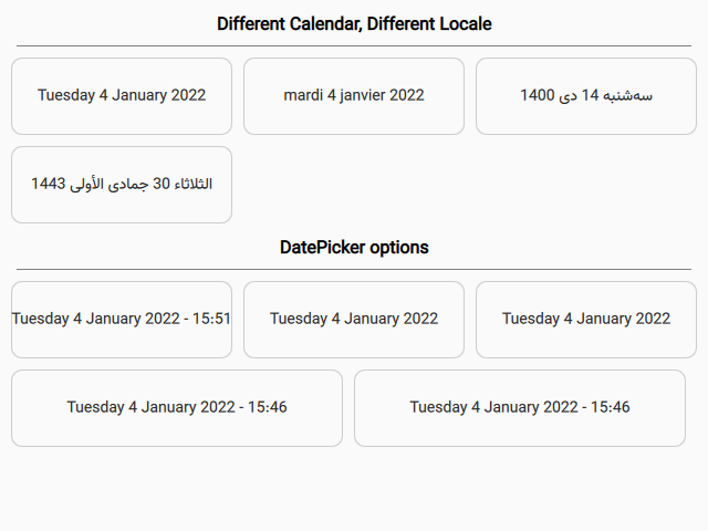 QDatePicker Demo 02 