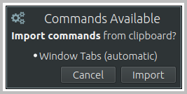 Import Command Notification