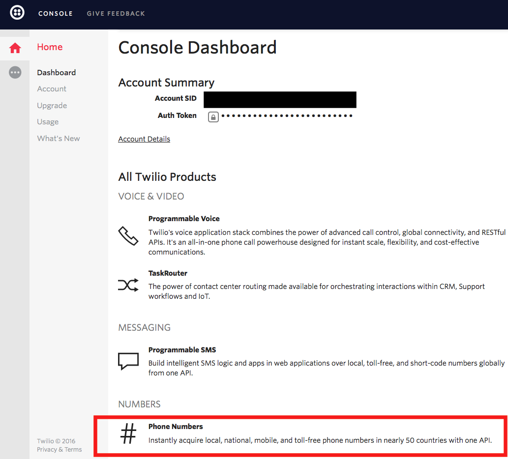 Manage Twilio Phone Number