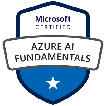 Microsoft Azure AI Fundamentals (AZ-900) Certification badge