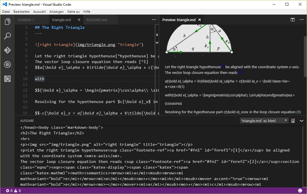 mdmath html export