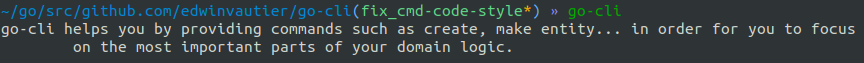 run go-cli in shell