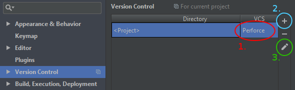 Version Control Settings Dialog