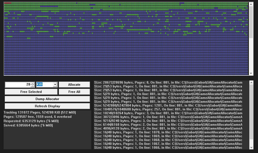 Win32 memory allocator