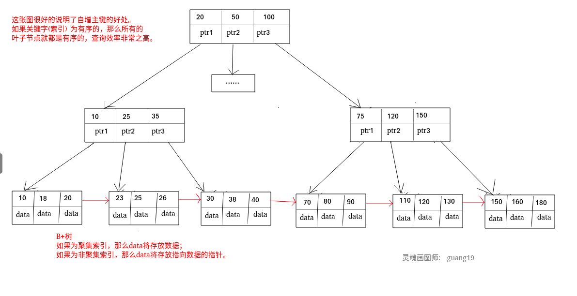 B+树聚集索引