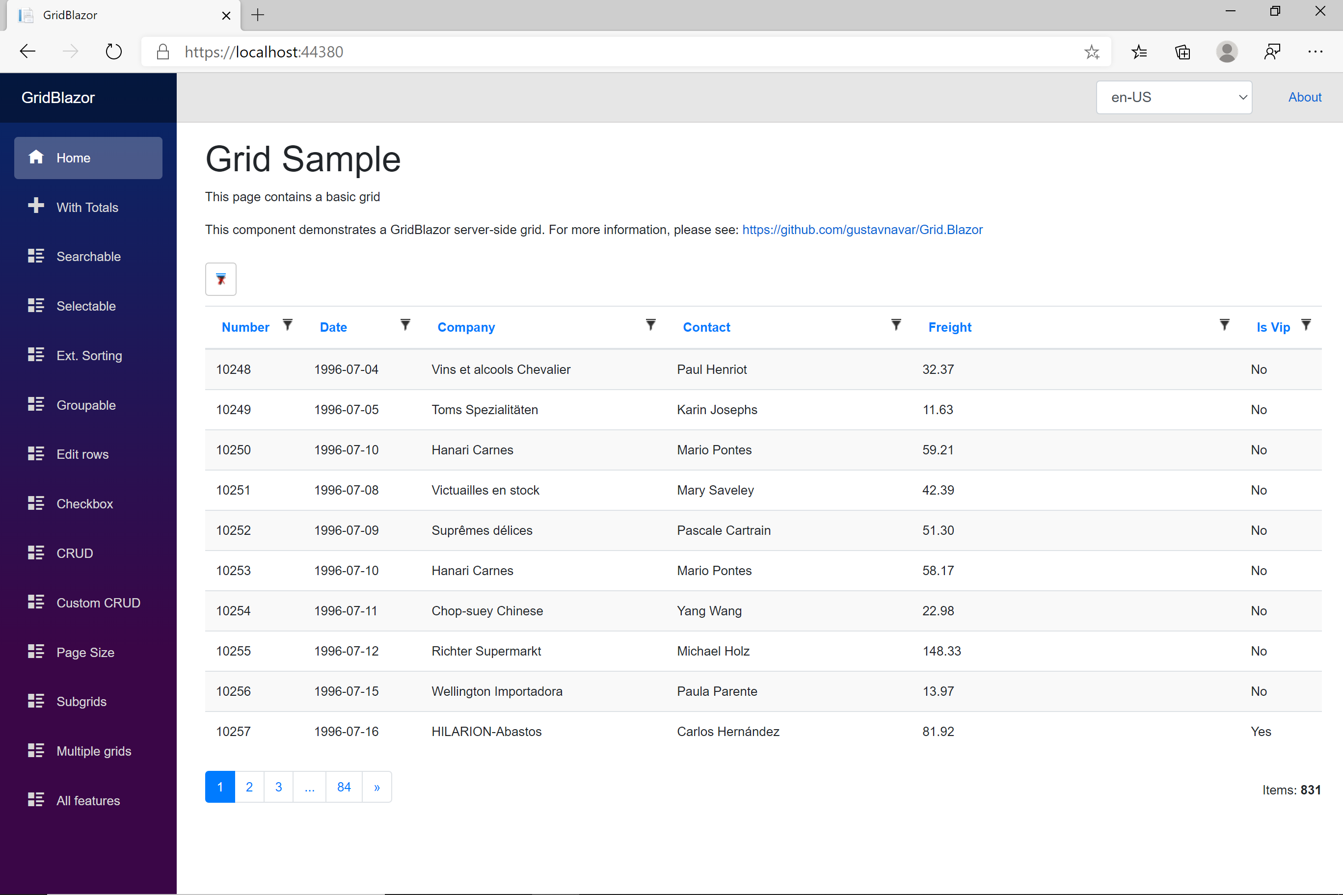 Image of GridBlazor