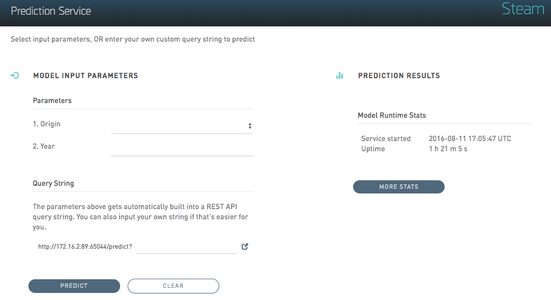 Prediction Services tool