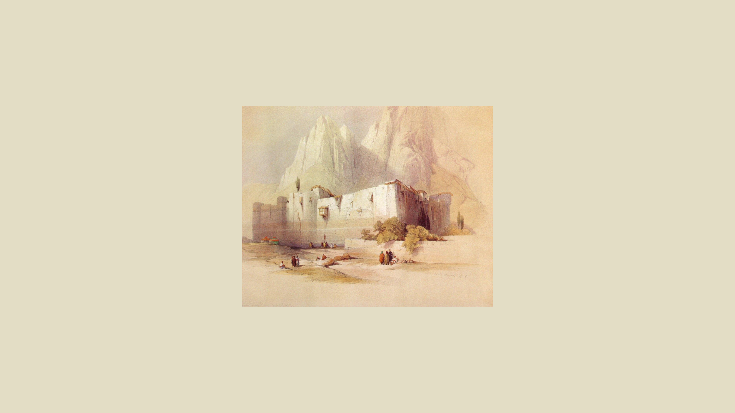 a_painting_of_a_building_in_the_desert