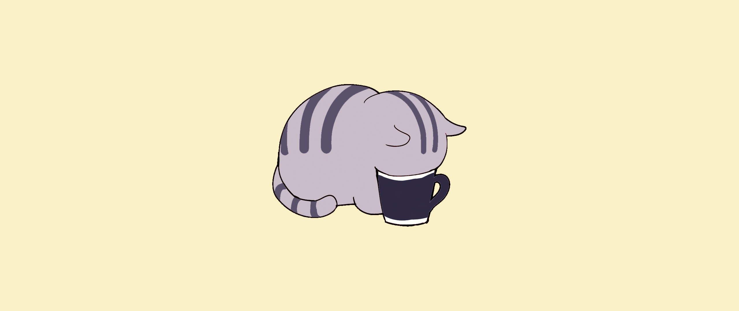 a_cartoon_of_a_cat_drinking_from_a_cup