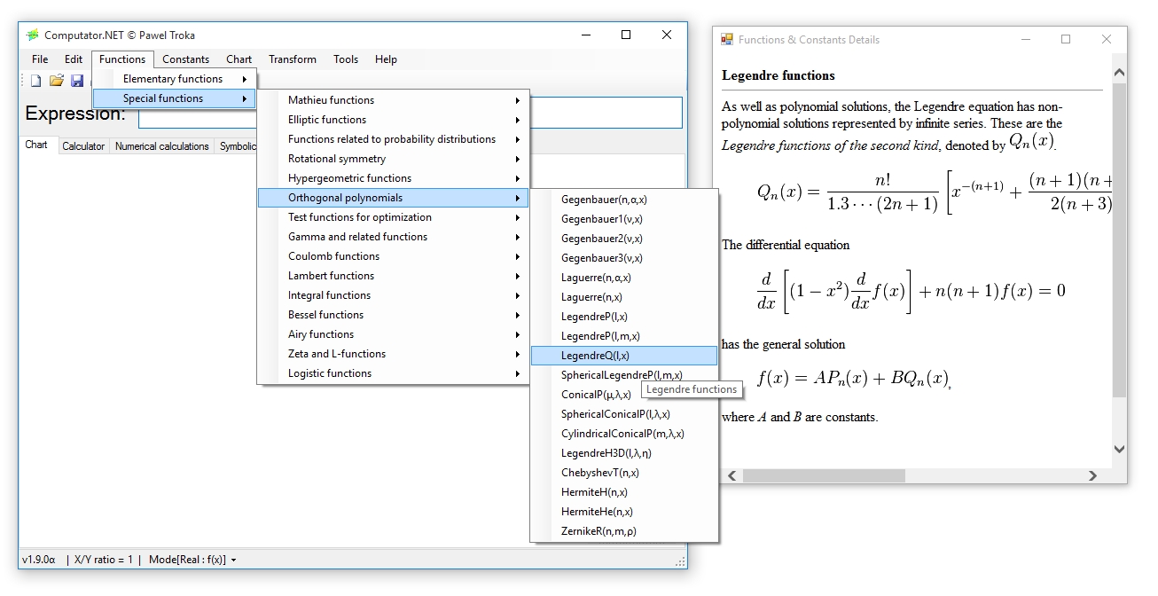 functions and constants details