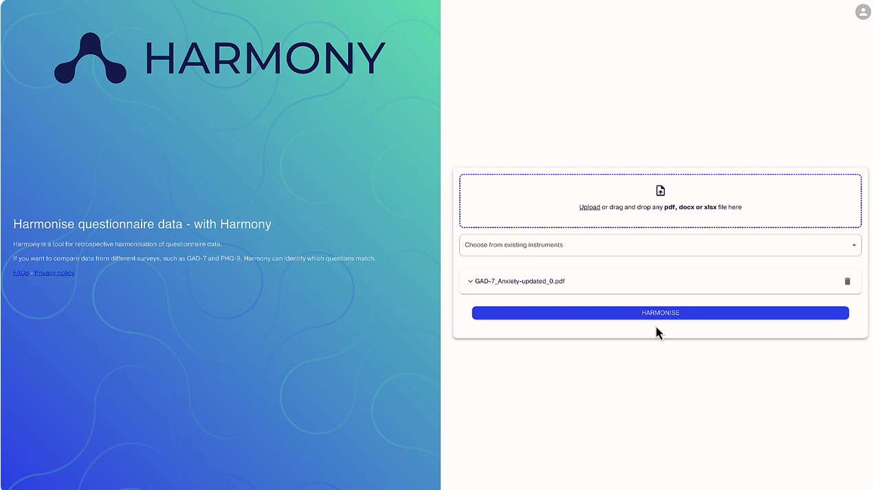 Harmonising questionnaires