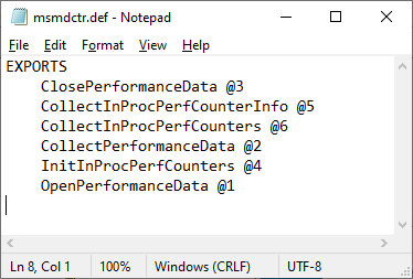 DLL Ordinals