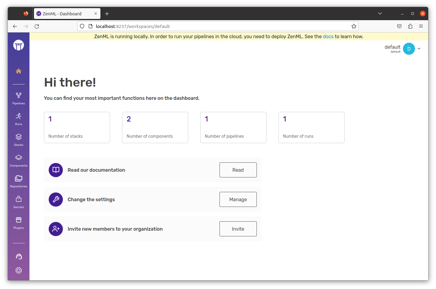 ZenML Dashboard