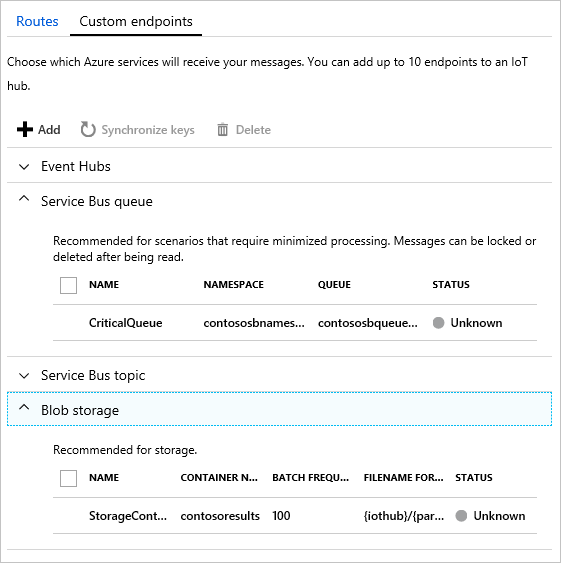 Screenshot showing the custom endpoints you just set up.