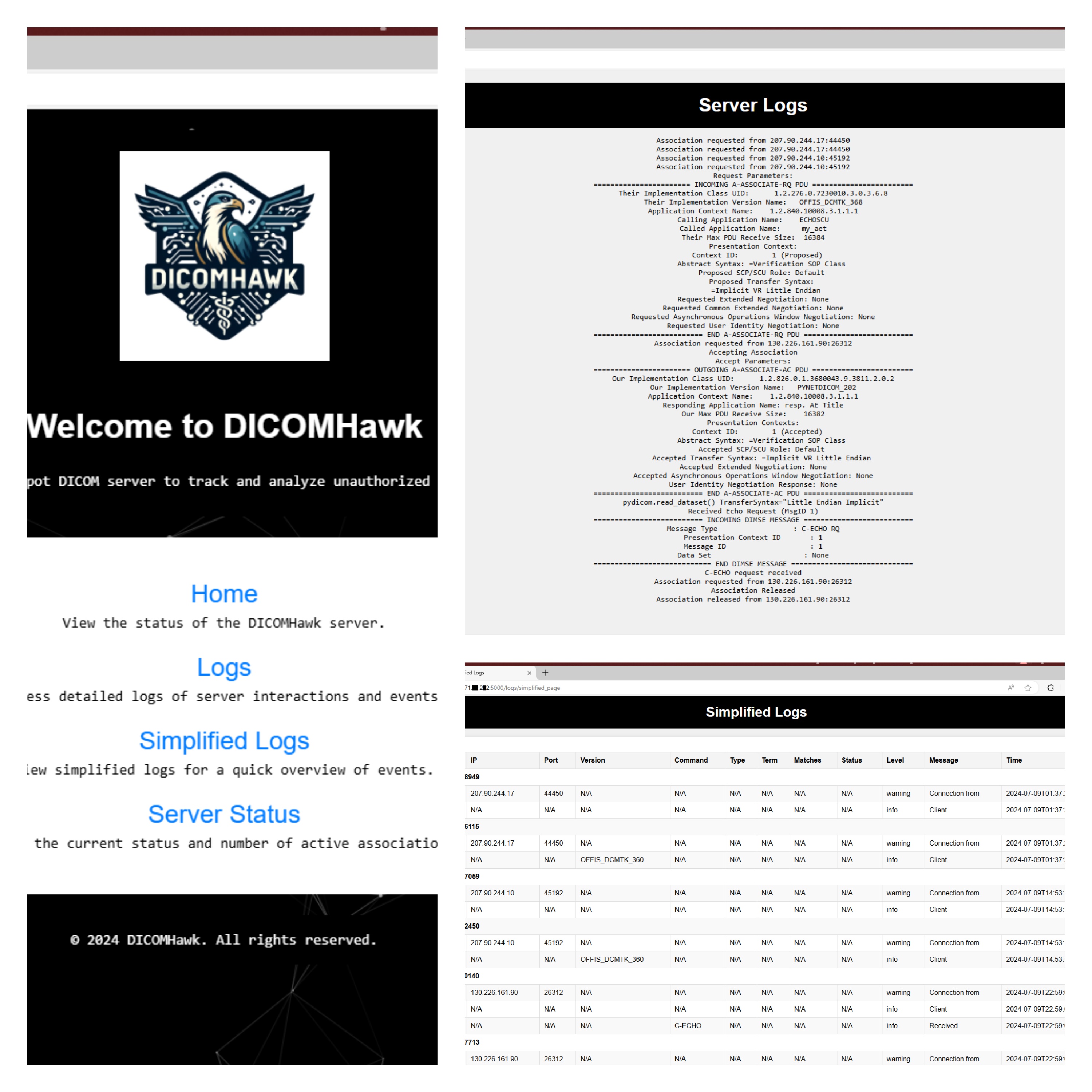 DICOMHawk Web Interface