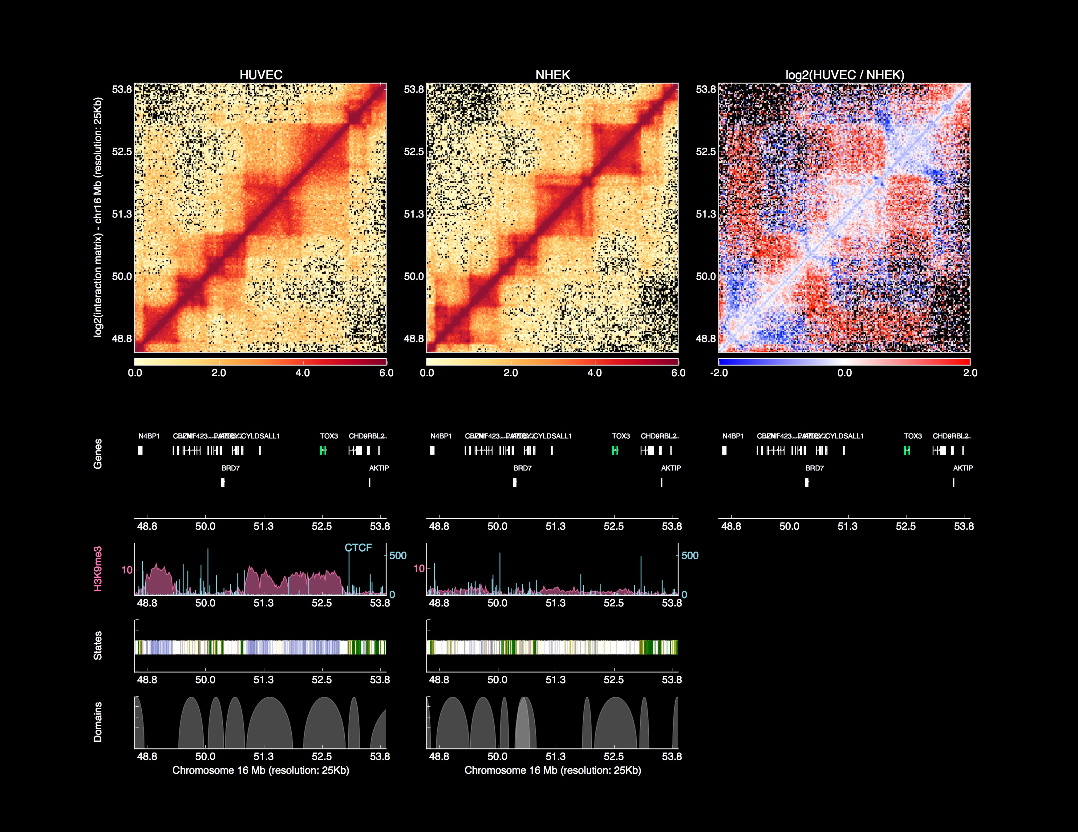 Example plot from HiCPlotter