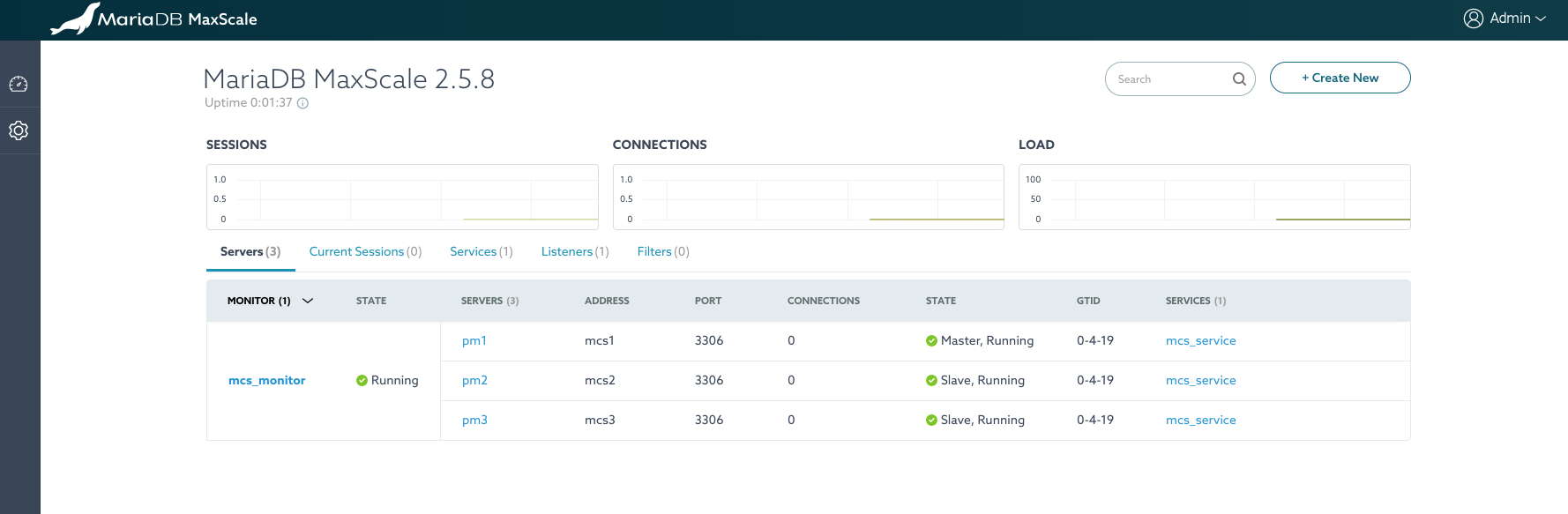 MaxScale GUI