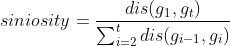 Calculation of the siniosity