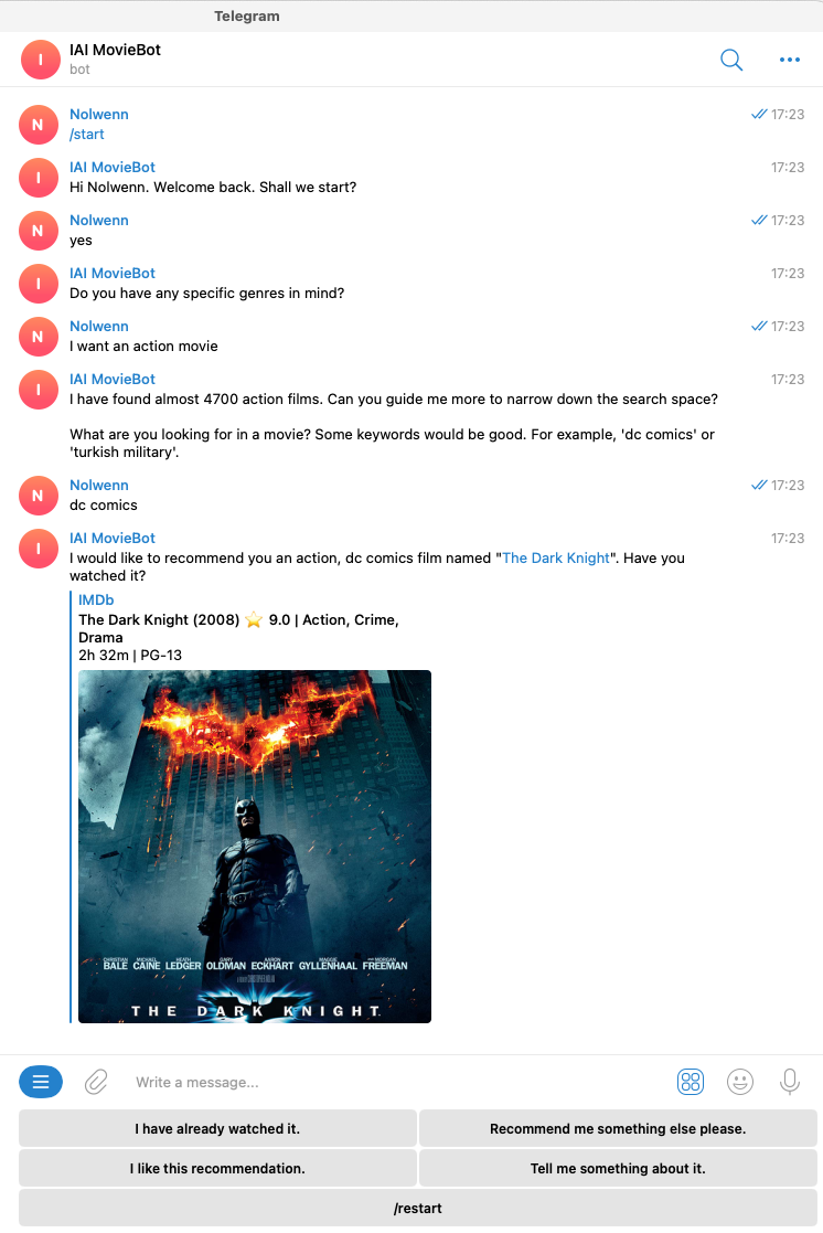MovieBot v1.0 Telegram demo
