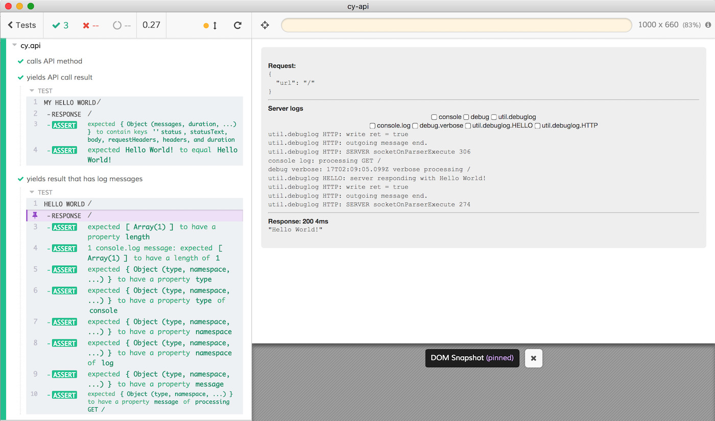cy.api in action