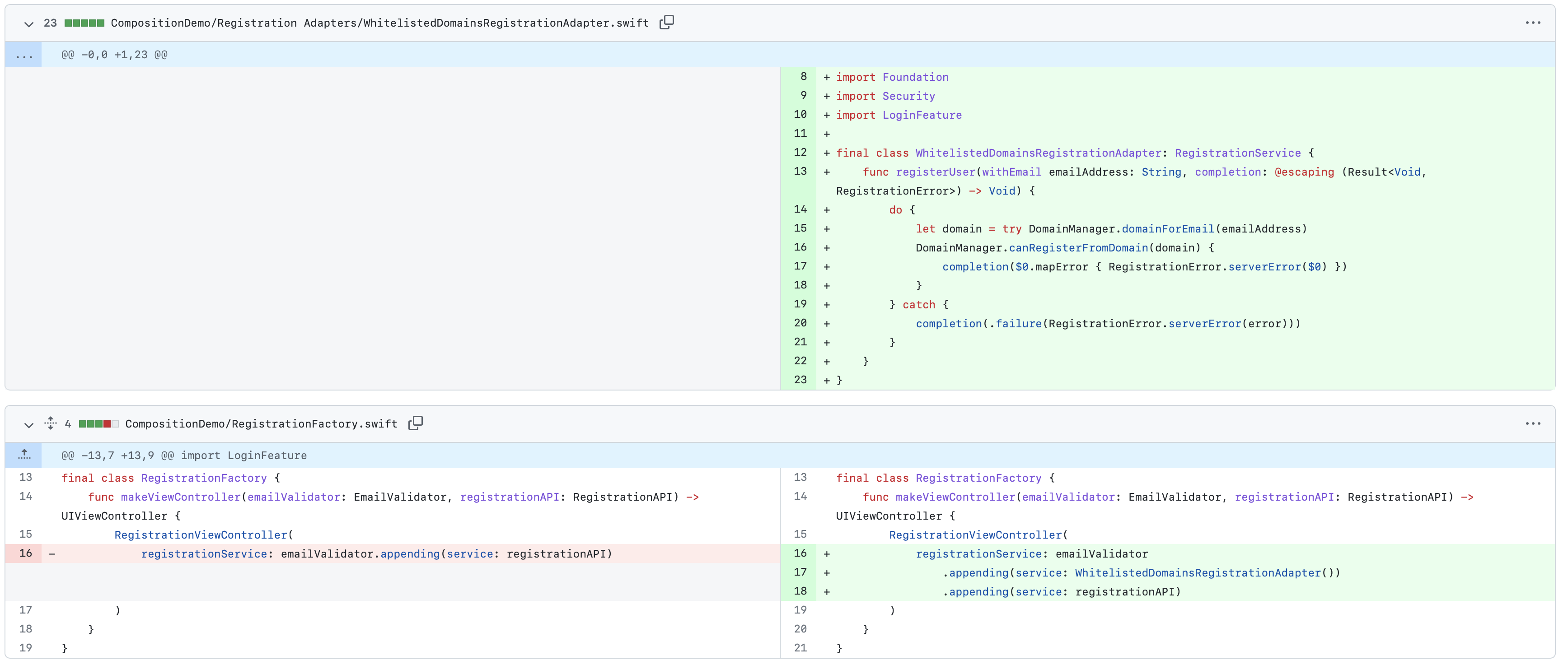 PR whitelisted domains