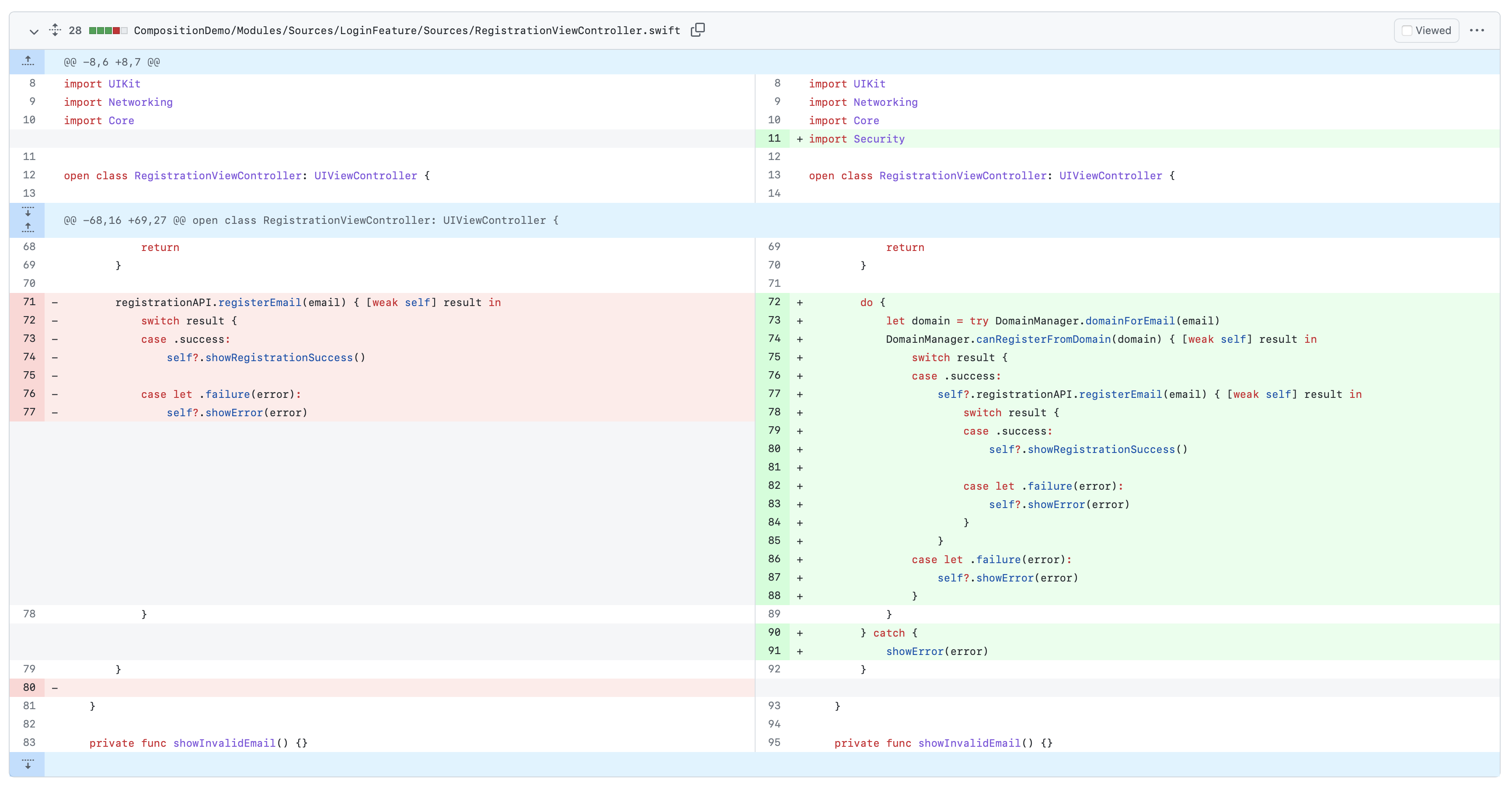 PR whitelisted domains