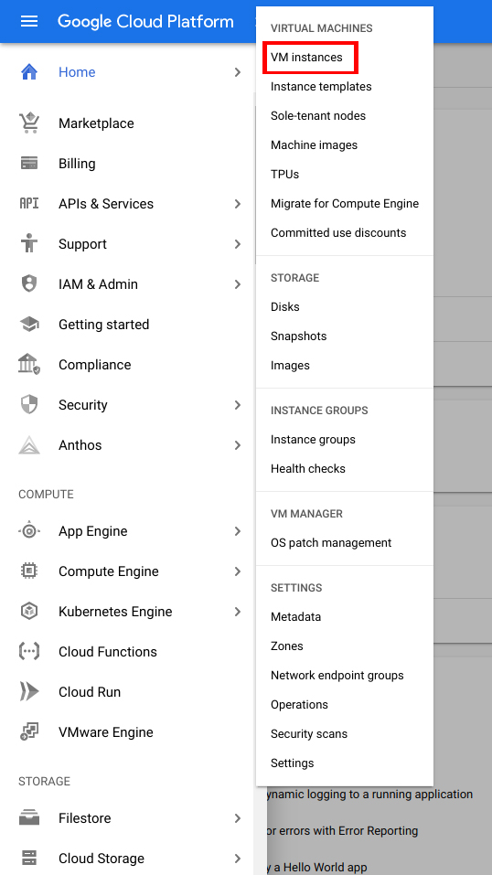 Figure 19: See VM Instances