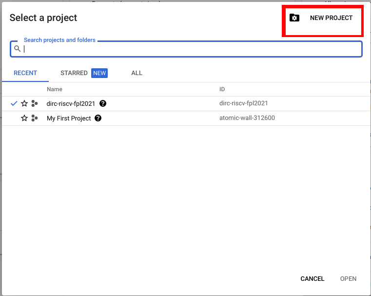 Figure 18: Create Project