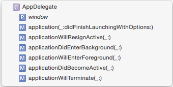 Methods in Xcode jump bar