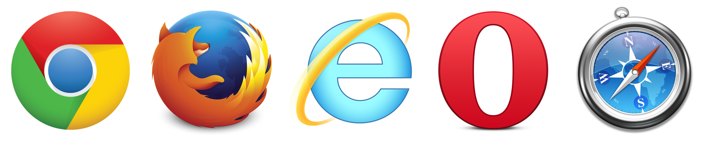 Main desktop browsers logos