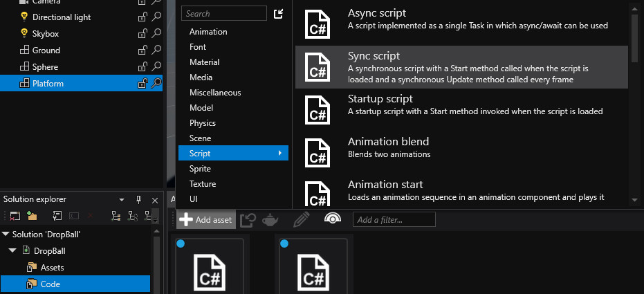 Create script