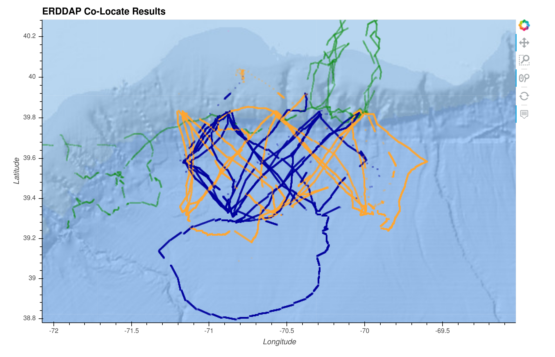 colocate example map plot