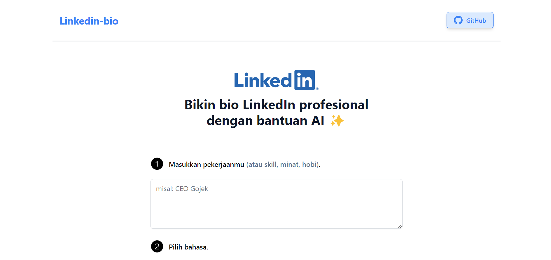 Linkedin Bio Generator