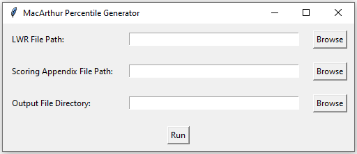 MacArthur Percentile Calculator Gui