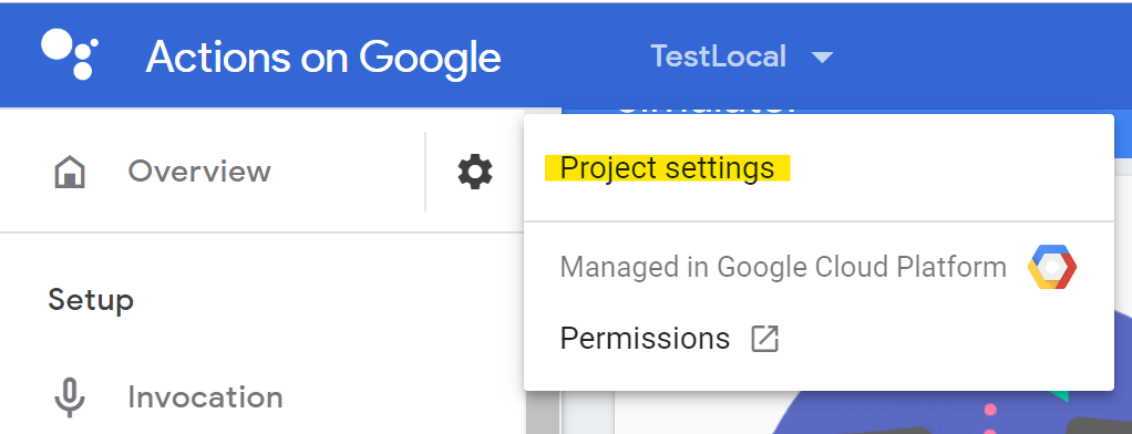 Actions on Google settings