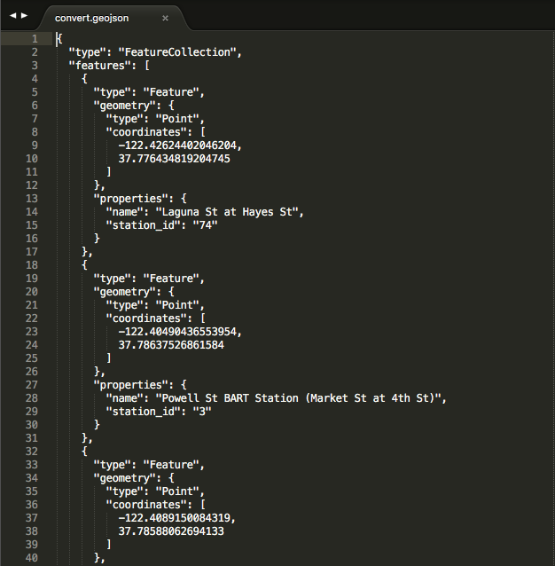 Resulted GeoJSON file