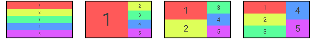 Illustrated Vivarium layouts with different main panel counts