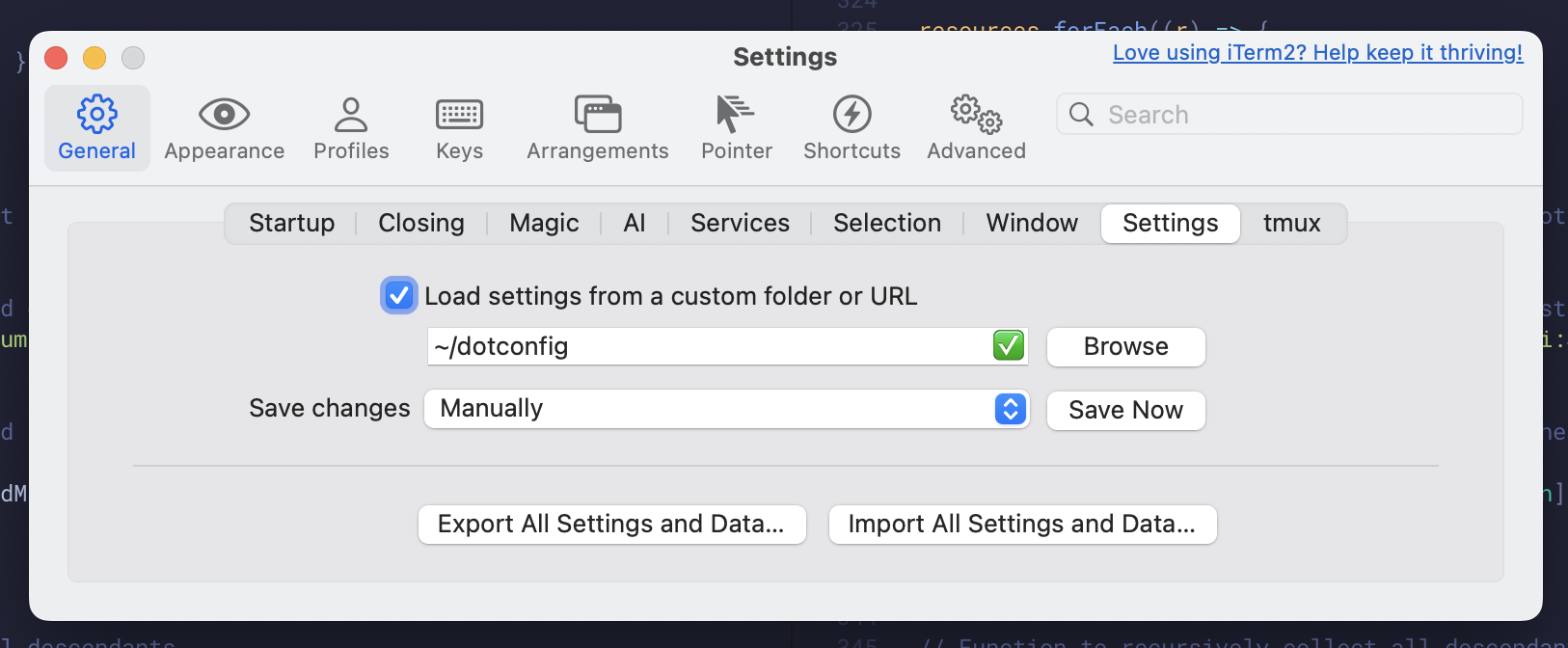 iTerm Settings