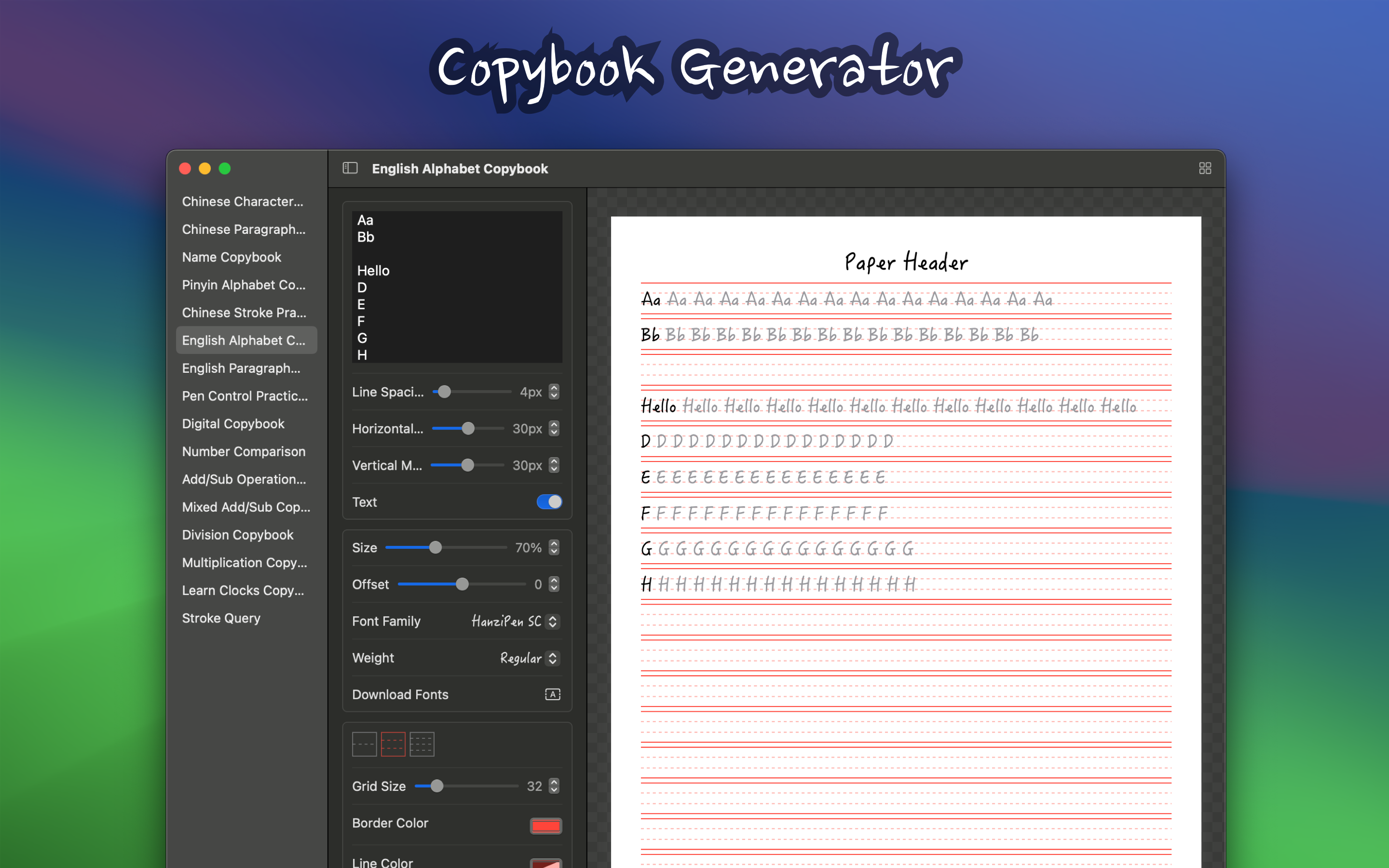 Copybook Generator Screenshot 5