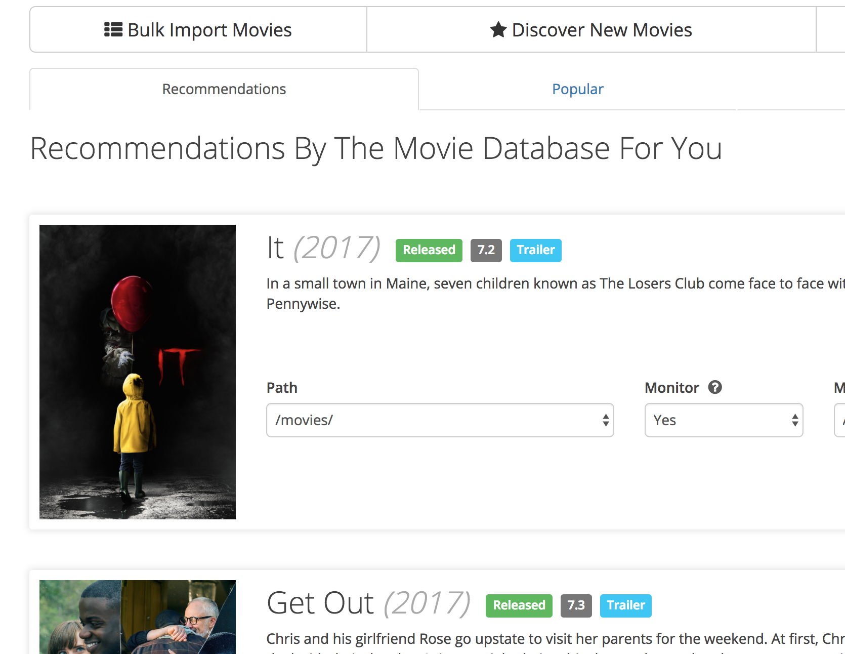 Movie landed in Plex