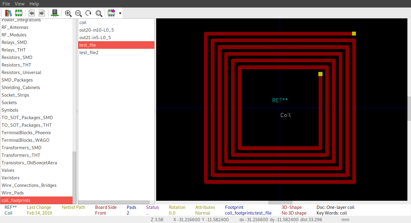 Square coil